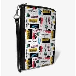 Boxlunch Disney Pixar Soul The Half Note Instrument Collage Zip Around Wallet