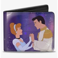 Boxlunch Disney Cinderella Prince Ball Scene Crown Icon Bifold Wallet