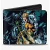 Boxlunch DC Comics Aquaman New 52 The Trench Underwater Comic Book Cover Pose Bifold Wallet -Boxlunch-shop 20215970 hi