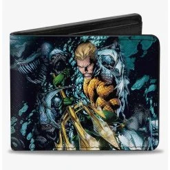 Boxlunch DC Comics Aquaman New 52 The Trench Underwater Comic Book Cover Pose Bifold Wallet