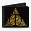 Boxlunch Harry Potter The Deathly Hallows Wand Stone Cloak Master Of Death Symbol Bifold Wallet -Boxlunch-shop 20215976 hi