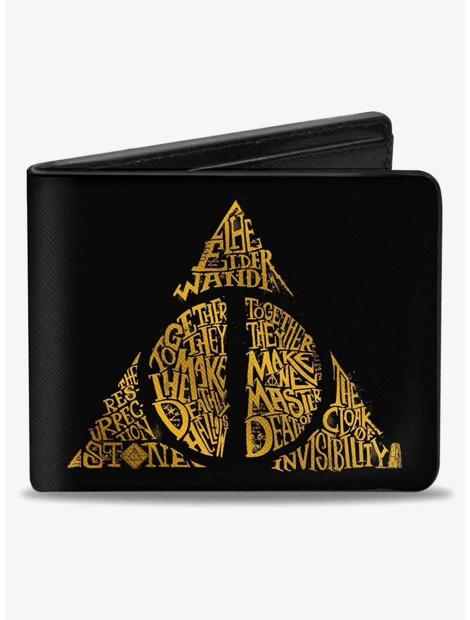 Boxlunch Harry Potter The Deathly Hallows Wand Stone Cloak Master Of Death Symbol Bifold Wallet 3 Boxlunch Harry Potter The Deathly Hallows Wand Stone Cloak Master Of Death Symbol Bifold Wallet