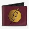 Boxlunch DC Comics Flash Logo12 Mesh Lattice Burgundy Bifold Wallet -Boxlunch-shop 20216052 hi