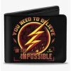Boxlunch DC Comics The Flash Logo9 You Need To Believe In The Impossible Bifold Wallet -Boxlunch-shop 20216062 hi