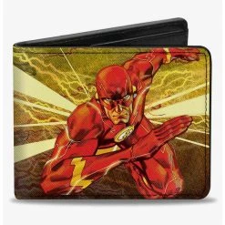 Boxlunch DC Comics The Flash Rebirth Running Action Pose Rays Bifold Wallet