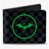 Boxlunch DC Comics The Batman Movie Batman And Riddler Target Logo Checker Bifold Wallet -Boxlunch-shop 20216100 hi