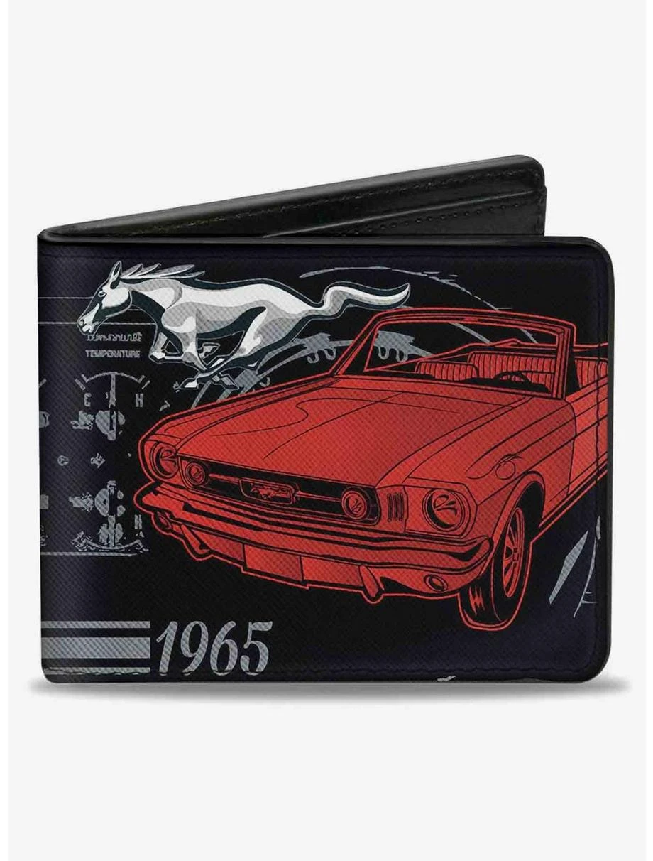 Boxlunch Ford Mustang 1965 Control Panel Bifold Wallet 3 Boxlunch Ford Mustang 1965 Control Panel Bifold Wallet