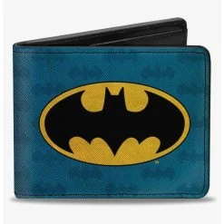 Boxlunch DC Comics Batman Signal Bat Monogram Distressed Bifold Wallet