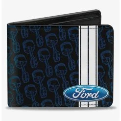 Boxlunch Ford Oval Stripe Piston Repeat Bifold Wallet
