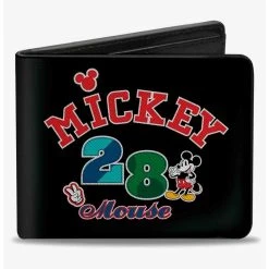 Boxlunch Disney Mickey Mouse 28 Pose And Icons Bifold Wallet
