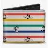 Boxlunch Disney Mickey Mouse Poses Stripes Bifold Wallet -Boxlunch-shop 20216232 hi