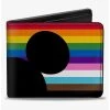 Boxlunch Disney Mickey Mouse Pride Ears Icon Inclusion Rainbow Stripe Bifold Wallet -Boxlunch-shop 20216236 hi