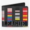 Boxlunch DC Comics Justice League 1 Bit Superheroes Bifold Wallet