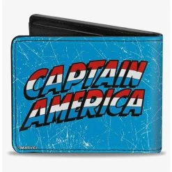 Boxlunch Marvel Captain America Action Pose Captain America Weathered Bifold Wallet 6 Boxlunch Marvel Captain America Action Pose Captain America Weathered Bifold Wallet -Boxlunch-shop 20216297 av1