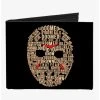 Boxlunch Friday The 13th Jason Mask Quotes Collage Logo Canvas Bifold Wallet -Boxlunch-shop 20216360 hi
