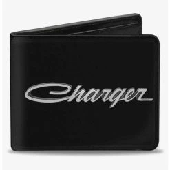 Boxlunch Charger Script Emblem Corner Fade Bifold Wallet