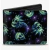 Boxlunch Rick And Morty Glow Skull In Space ScatteBifold Wallet -Boxlunch-shop 20216394 hi