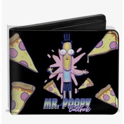 Boxlunch Rick And Morty Mr Poppy Butthole Pizza Pose Bifold Wallet