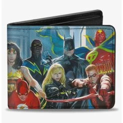 Boxlunch DC Comics Justice League Of America Issue 12 Superhero Cover Pose Bifold Wallet