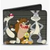 Boxlunch Looney Tunes 6 Character Group Lineup Bifold Wallet -Boxlunch-shop 20216486 hi