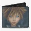 Boxlunch Disney Kingdom Hearts II Hazy Sora Face Close Up Bifold Wallet -Boxlunch-shop 20216558 hi