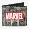 Boxlunch Marvel Logo Retro Comic Covres Scene Blocks Bifold Wallet -Boxlunch-shop 20216564 hi