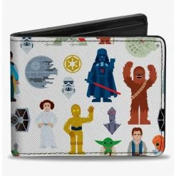 Boxlunch Star Wars Classic Characters And Icons Collage Bifold Wallet