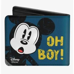 Boxlunch Disney Mickey Mouse Oh Boy Pose Weathered Bifold Wallet -Boxlunch-shop 20216668 av1