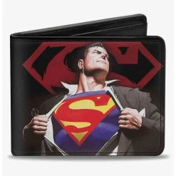 Boxlunch DC Comics Superman Forever Clark Kent Transition Shield Bifold Wallet