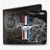 Boxlunch Mustang Tri Bar Stripe Gt Motor Blueprint Bifold Wallet -Boxlunch-shop 20216738 hi