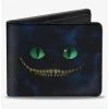 Boxlunch Disney Tim Burton's Alice In Wonderland Cheshire Cat Eyes Teeth Tree Pose Smokey Bifold Wallet -Boxlunch-shop 20216794 hi