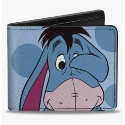 Boxlunch Disney Winnie The Pooh Eeyore Character Close Up Pose And Text Bifold Wallet