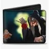 Boxlunch Disney Old Hag Witch Poisoned Apple Pose Seven Dwarfs Marching Bifold Wallet