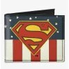 Boxlunch DC Comics Superman Shield Americana Canvas Bifold Wallet