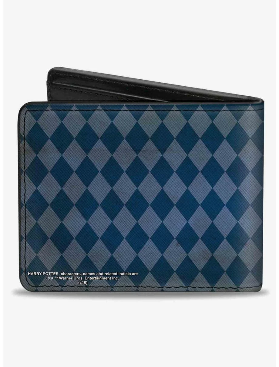 Boxlunch Harry Potter Ravenclaw Crest Diamonds Weathered Bifold Wallet 4 Boxlunch Harry Potter Ravenclaw Crest Diamonds Weathered Bifold Wallet - Image 2