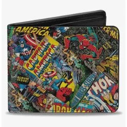 Boxlunch Marvel Retro Marvel Comic Books Stacked Bifold Wallet