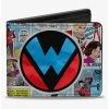 Boxlunch Marvel Retro Wasp Logo Wasp Ant Man Scene Blocks Bifold Wallet -Boxlunch-shop 20216916 hi