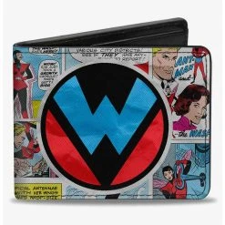 Boxlunch Marvel Retro Wasp Logo Wasp Ant Man Scene Blocks Bifold Wallet