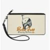 Boxlunch Star Wars The Book Of Boba Fett Bounty Hunter Helmet Canvas Zip Clutch Wallet -Boxlunch-shop 20216920 hi