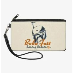 Boxlunch Star Wars The Book Of Boba Fett Bounty Hunter Helmet Canvas Zip Clutch Wallet