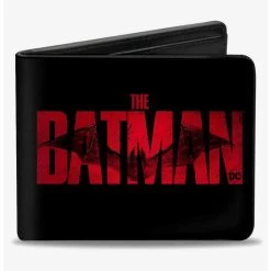 Boxlunch DC Comics The Batman Movie Bat Title Weathered Bifold Wallet