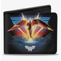 Boxlunch DC Comics Wonder Woman 1984 Golden Armor Pose Logo Topography Bifold Wallet