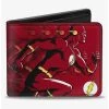 Boxlunch DC Comics The Flash Running Pose Bolts Trails Bifold Wallet -Boxlunch-shop 20216948 hi
