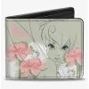 Boxlunch Disney Tinker Bell Sketch Carnations Dandelions Bifold Wallet -Boxlunch-shop 20216970 hi