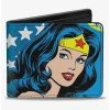 Boxlunch DC Comics Wonder Woman Stars Face Halftone Bifold Wallet -Boxlunch-shop 20216990 hi
