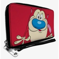 Boxlunch The Ren And Stimpy Show Stimpy Smiling Pose Close Up Zip Around Wallet