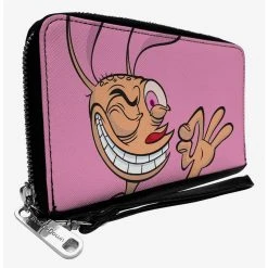 Boxlunch The Ren And Stimpy Show Ren Winking Pose Close Up Zip Around Wallet