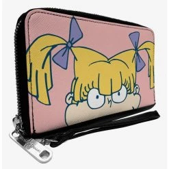 Boxlunch Rugrats Angelica Face Close Up Pink Zip Around Wallet