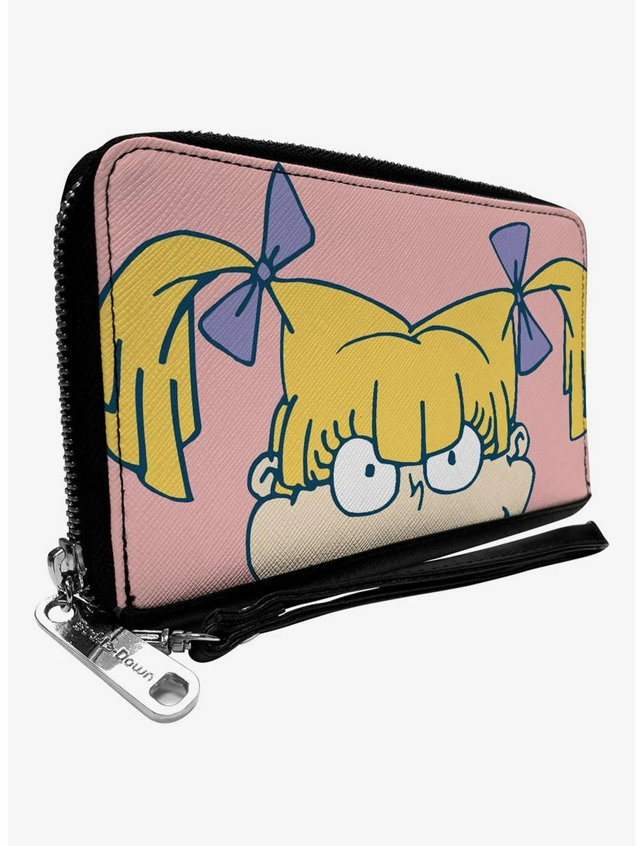 Boxlunch Rugrats Angelica Face Close Up Pink Zip Around Wallet 3 Boxlunch Rugrats Angelica Face Close Up Pink Zip Around Wallet