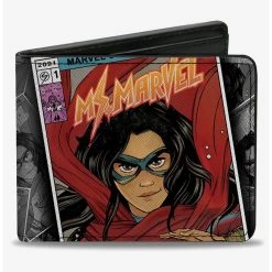 Boxlunch Marvel Avengers Ms Marvel Kamala Khan Comic Book Cover Bifold Wallet